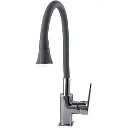 Змішувач для кухні Globus Lux BONN GLB-0203SA-G03 однорукий з душовою насадкою сірий для зручного використання - мініатюра 5