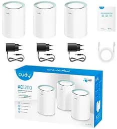 MESH-система Cudy Mesh-система WiFi 5 M1300 (3-Pack) 3 штуки дводіапазонні гігабітні (73-00511) - мініатюра 4