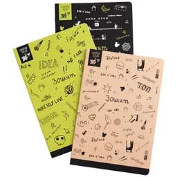 Тетрадь Yes by Andre Tan 3 в 1 А5, 48 листов бежевая/черная/желтая (681830)