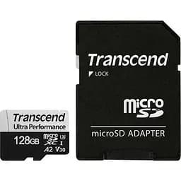 Transcend Карта пам'яті microSD 128GB C10 UHS-I U3 A2 R160/W125MB/s + SD - мініатюра 2
