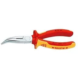 Круглогубці плоскі з ріжучою кромкою загнуті 40°, Ø2.5мм 160мм VDE KNIPEX 25 26 160, хромовані