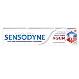 Зубная паста Sensodyne Чувствительность зубов и защита десен Отбеливающая, 75 мл