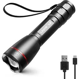 LE перезаряжаемый фонарик, светодиодный фонарик 1000 лм USB тактический фонарь перезаряжается сверхяркий, водонепроницаемый фонарик