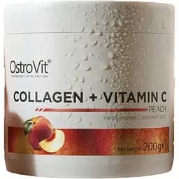 Препарат для суглобів і зв'язок OstroVit Collagen + Vitamin C Персик 200 г