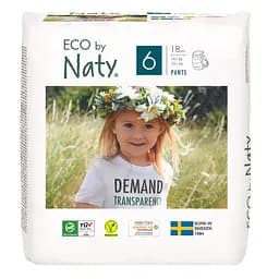 Органические подгузники-трусики Naty 6 (16+ кг), 18 шт.