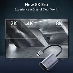 Перехідник Choetech USB 3.1 Type-C M - HDMI F, 0,15m 8K 60Hz чорний - мініатюра 4
