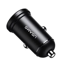 Автомобильное зарядное устройство Usams US-CC114 C20 2.4A Dual USB Black (6958444924731) - мініатюра 2
