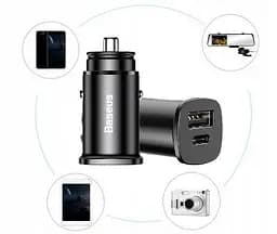 Автозарядне Baseus Square Metal PD 3.0 QC 4.0 + 30 W USB + Type-C CCALL-AS01 - мініатюра 6