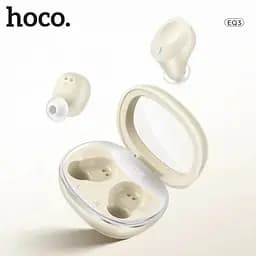 Навушники бездротові Hoco EQ3 tws milky white (бежеві) - мініатюра 6