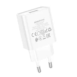 Зарядний пристрій Borofone BA74A Aspirer 1-port USB-A адаптер живлення білий - мініатюра 4