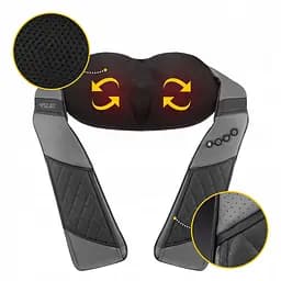 Накидка-масажер 4FIZJO Shiatsu Luxury+ для шиї та спини, акумуляторна 4FJ0563 Grey (P-5907739319104) - мініатюра 10
