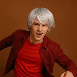 Чоловіча перука для косплею персонажа Sakata Gintoki з манги Gintama 25 см Сірий