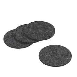 Салфетка под посуду Alia d10см, темно-серая 4шт (12333)