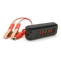 Зарядний пристрій Voltronic ZS112, 4 USB 2.0+USB 3.0, ліхтарик, з крокодилами живлення 12В - мініатюра 3