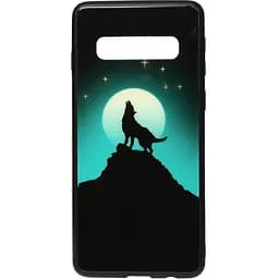 Чохол-накладка Toto Night Light Print Glass Case Samsung Galaxy S10+ Howling Wolf