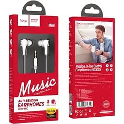 Навушники Hoco Passion in-line control eaphones with mic M66 Hi-Res