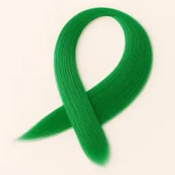 Пасмо прямих термостійких волосків на шпильці 60 см Зелений