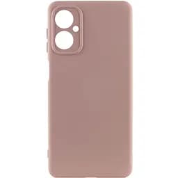 Чехол TPU GETMAN Liquid Silk Full Camera для Motorola Moto G14 Розовый / Pink Sand