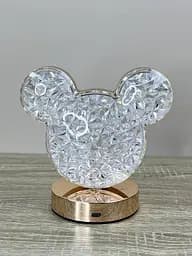 Декоративна LED-лампа Mickey PC-8218 акумуляторна настільна з кришталевим ефектом і сенсорним керуванням 3 режимами світіння - мініатюра 3
