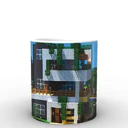 Кухоль GeekLand Minecraft Майнкрафт будинок MС.02.025.686 330 мл синій - мініатюра 2