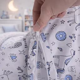 Комплект постільної білизни MirSon бязь Kids Time Tiny Unicorn blue 2x160x220 см (2200012579015) - мініатюра 3