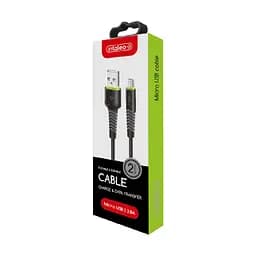 Дата кабель USB 2.0 AM to Micro 5P 2.0m CBFLEXM2 black Intaleo (1283126521430) - мініатюра 2
