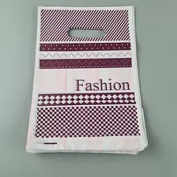 Пакети з вирубаною ручкою (20*30)"Fashion з кубиками бордовий (100 шт.)