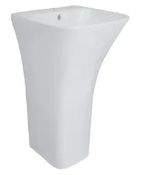 Комплект Qtap Crow: Раковина підлогова моноблок 445x420x840 мм White + Донний клапан PU02O (QT0511G315WN47321) - мініатюра 2