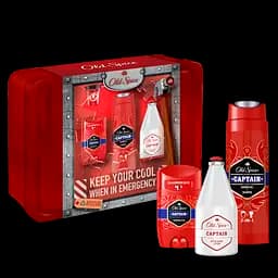 Подарунковий набір Old Spice Captain: Гель для душу 250 мл + Лосьйон після гоління 100 мл + Твердий дезодорант 50 мл