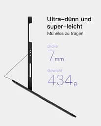 Надлегкий чохол для клавіатури для iPad 11" 11" 11 Gen (A16 2025), iPad 10, iPad Air 11" M3/M2 (2025/2024), iPad Air 5/4, iPad Pro - мініатюра 2