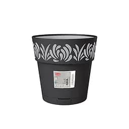 Вазон пластиковий OPERA GAIA, круглий, з автополивом, 25 см, 7,5 л (88503)