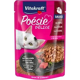 Влажный корм для кошек Vitakraft Poеsie Dеlice сердечки в соусе 85 г