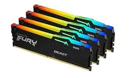 Пам'ять для настільних комп'ютерів Kingston FURY 64 GB (4x16GB) DDR5 6000 MHz Beast Black RGB (KF560C40BBAK4-64)