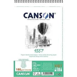 Альбом для рисунка Canson на спирали 1557 180г/м2 30л белый цвет
