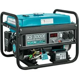 Генератор Синхронний KonnerSohnen KS 3000E, 230В, 3.0кВт, електростартер, 46.1кг / 2600 Вт / Бензин (KS3000E)
