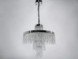 Підвісна кришталева люстра Diasha 376-600CH LED-модель, 125 Вт, діаметр 59 см з ефектним каскадом кристалів - мініатюра 2