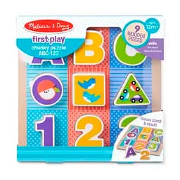 Дерев'яний формовий пазл Melissa&Doug Букви/Цифри, 9 елементів (MD1899) - мініатюра 3