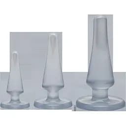 Набор анальных пробок Doc Johnson Crystal Jellies Anal - Clear