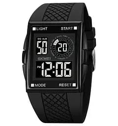 Чоловічий наручний кварцовий годинник Skmei 1967 (Чорний з чорним)