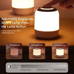 Настільний сенсорний LED світильник 3 colour light MZ-L2701 Pink - мініатюра 5