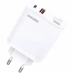 Зарядний пристрій для смартфона Kakusiga KSC811 dual port 40W QC3.0 + кабель 3А