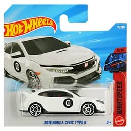 Базовая машинка Hot Wheels Nightspeed 2018 Honda Civic Type R белая (5785) JJH88-N521