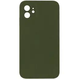 Чохол Silk Square Full Camera Protective (AA) NO LOGO для Apple iPhone 11 (6.1") Зелений / Dark Olive