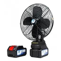 Вентилятор беспроводной VAP-8-1 FK-VL-801 металл 8" (2 аккумулятора) 21V Черный