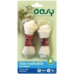 Лакомство для взрослых собак средних пород Oasy Chewy Bone М говядина 2 шт. 54 г