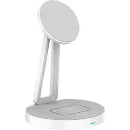 Бездротовий зарядний пристрій WiWU 2in1 Magnetic Wireless Charger M13 White [91676] - мініатюра 3