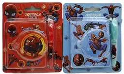 Блокнот на кнопці ПВХ з ручкою-брелоком Спайдермен, 8x7 см, 65 аркушів (В асортименті)