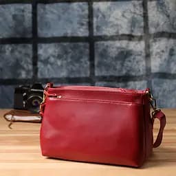 Жіноча сумка Vintage з твердим дном із натуральної шкіри 27х16х11 см sum0027557 - мініатюра 10