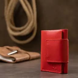 Жіноче шкіряне портмоне Grande Pelle 7.5х10х1.5 см acs0018777 - мініатюра 6