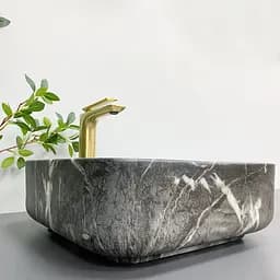 Умивальник VBI Alghero black onyx matt накладний VBI-013303, Чорний матовий - мініатюра 6